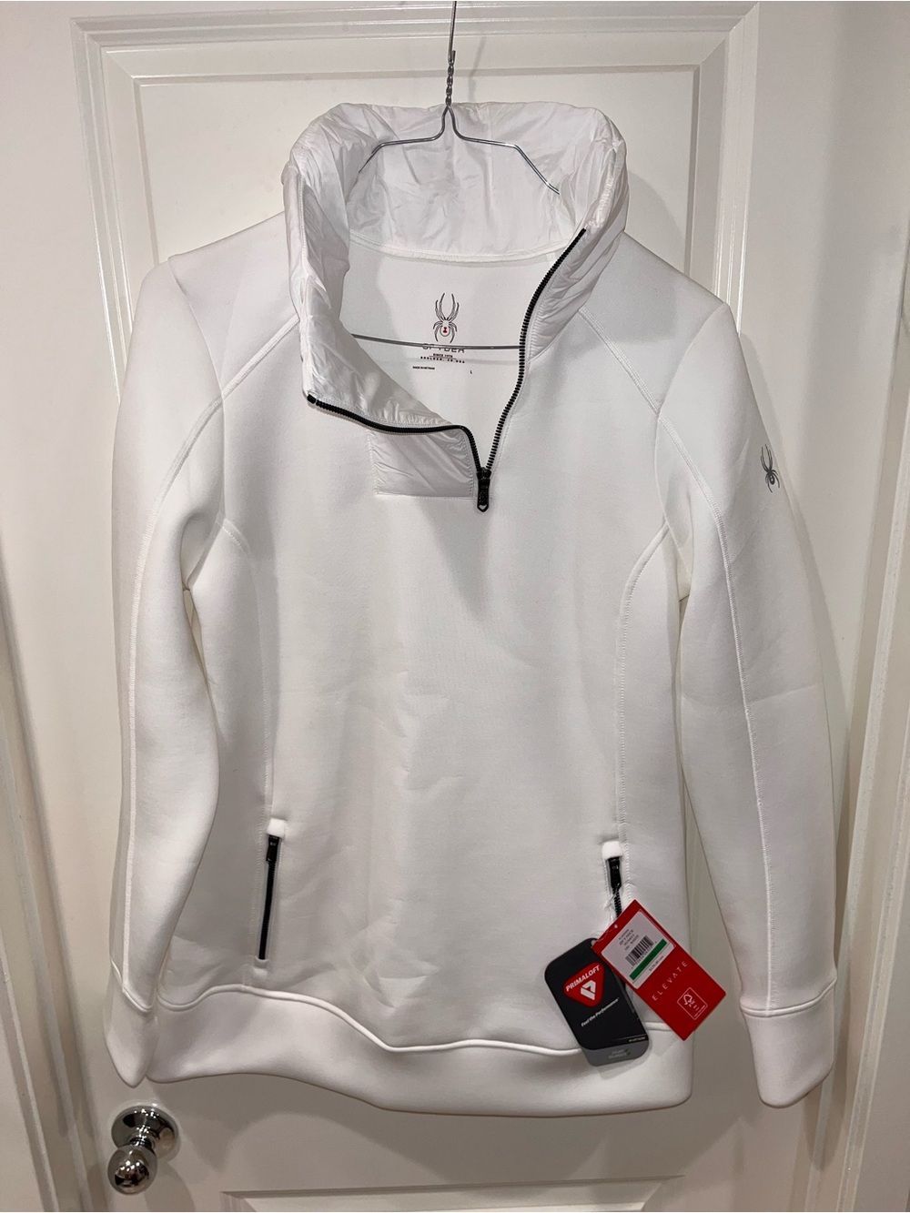 New Spyder Monde Women's Long Sleeve Zip-Up T-Neck white
Sports Shirt size L